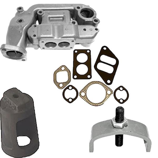 Aic Replacement Parts Fits John Deere NEW 60 620 630 MANIFOLD w/ GASKETS HEAT EXCHANGER CLAMP A4640R-KIT - main